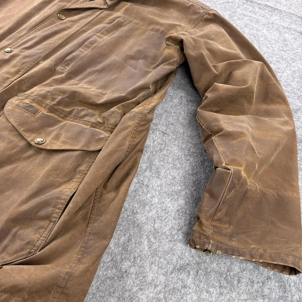 Filson Coat Mens XL Brown Waxed Cotton Canvas Field Hunting Workwear USA